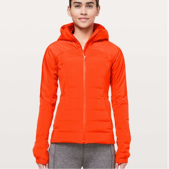 Lululemon Down For It All Jacket in Atomic Orange Size 4
